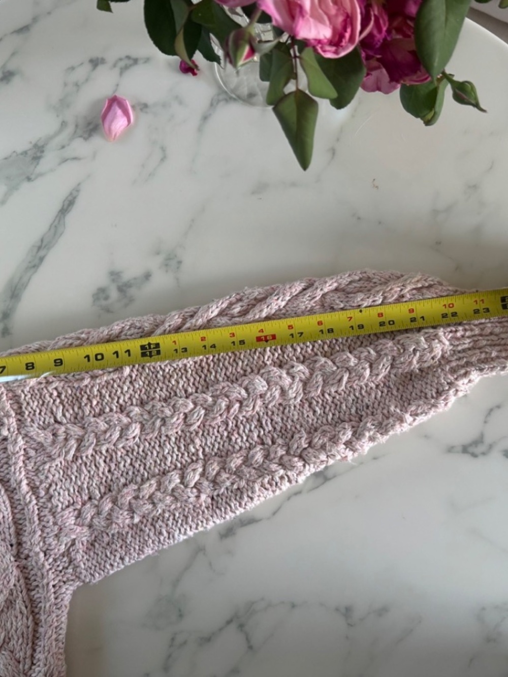 DÔEN Bee Sweater Pink Cloud Cable Knit XS - Picture 14 of 14
